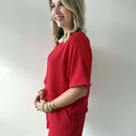 Woven Airflow Top & Shorts Set