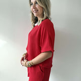 Woven Airflow Top & Shorts Set