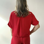 Woven Airflow Top & Shorts Set