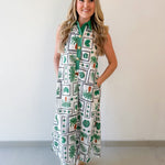 Wren Palm Print Midi Dress