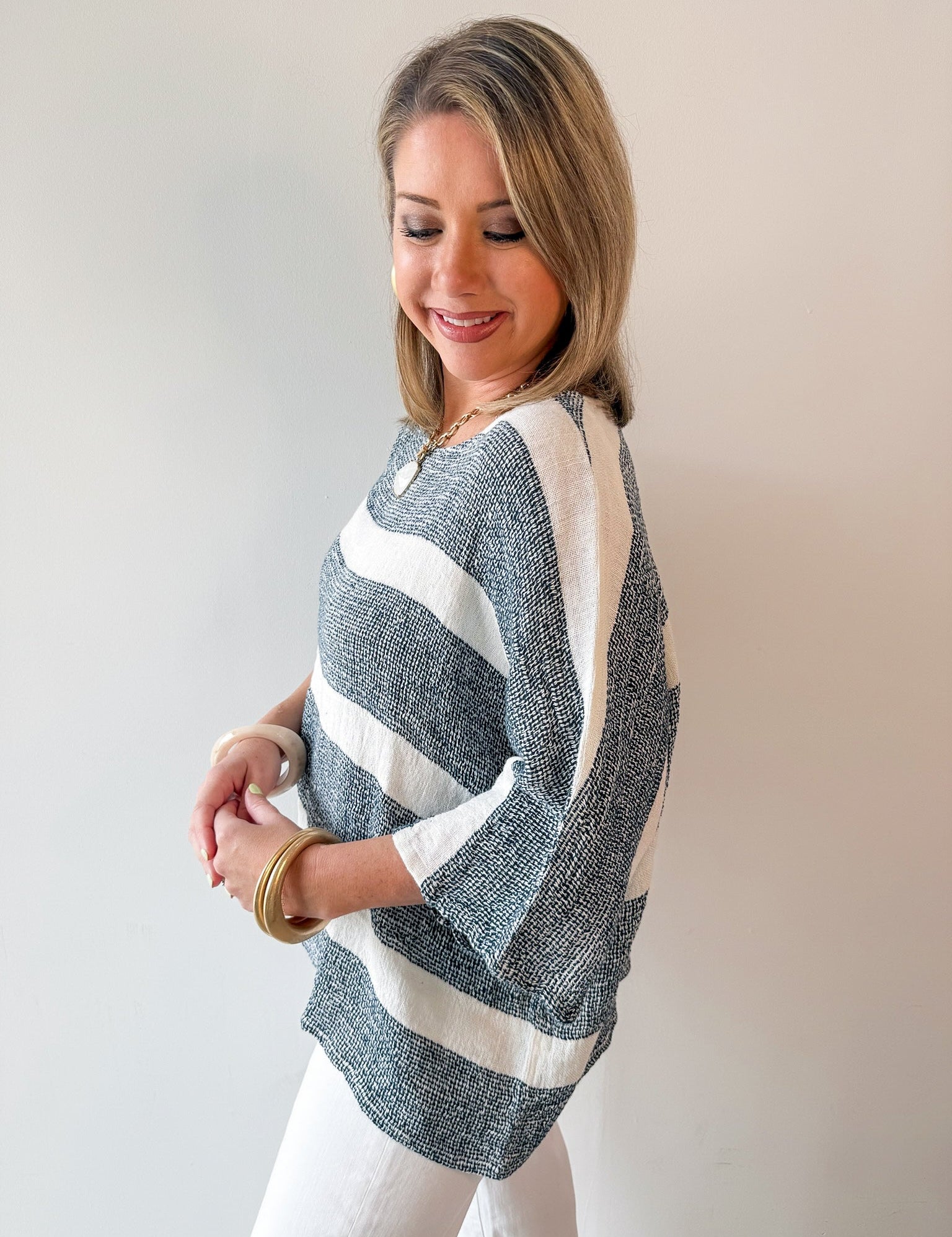 Wrenlee Navy Multi Top