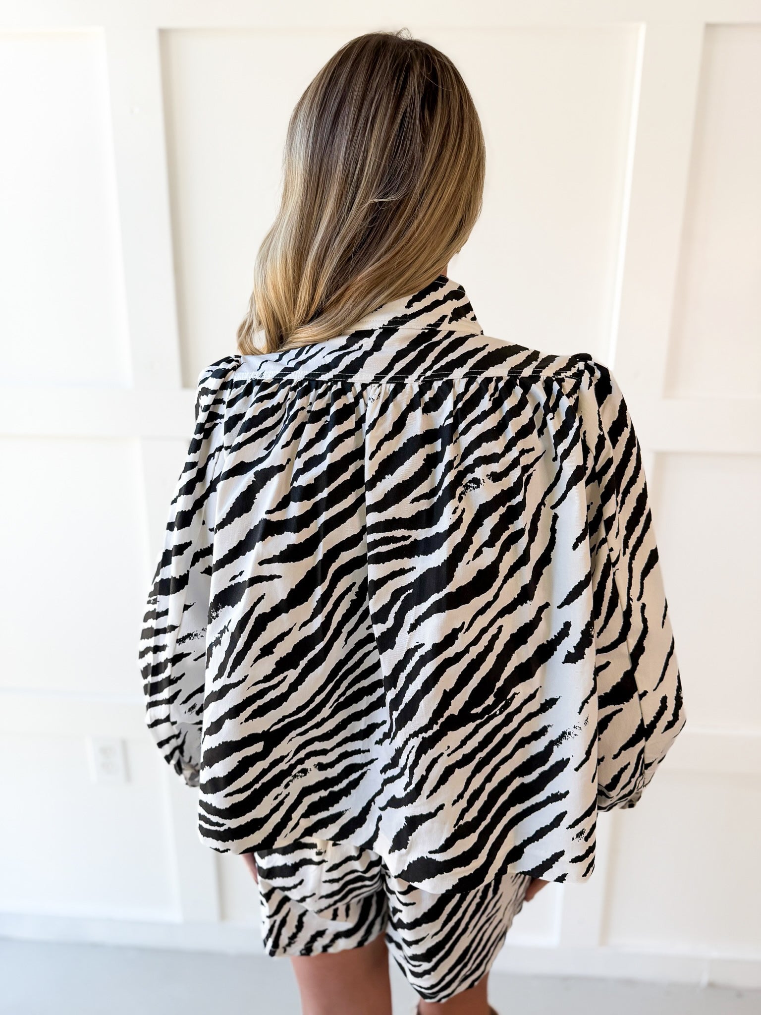 Zebra Print Jacket - Off White
