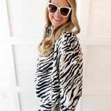 Zebra Print Jacket - Off White