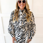 Zebra Print Jacket - Off White