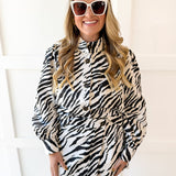 Zebra Print Jacket - Off White
