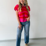 Zebra Print Sleeveless Top - Pink Mix