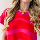 Zebra Print Sleeveless Top - Pink Mix