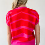 Zebra Print Sleeveless Top - Pink Mix