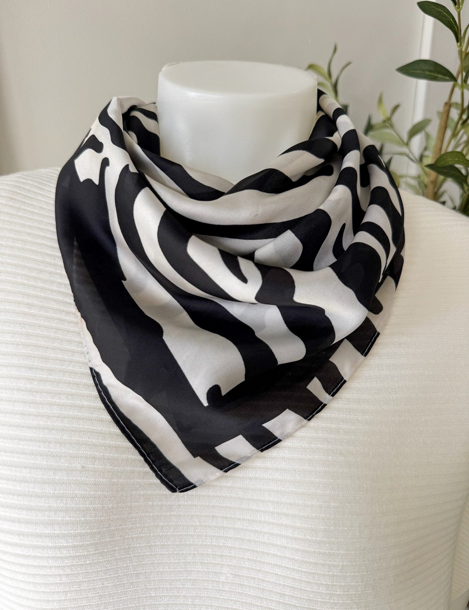 Zebra Print Sqaure Scarf