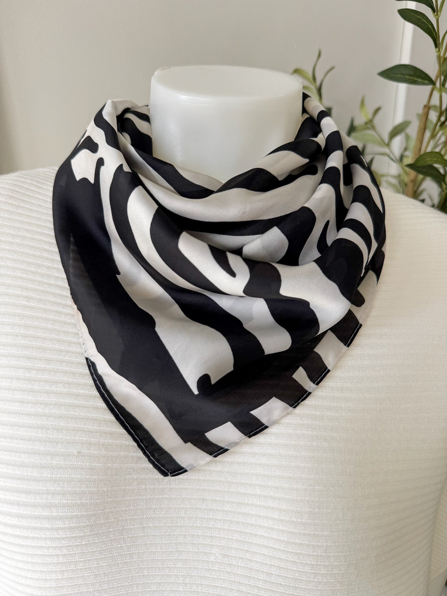 Zebra Print Sqaure Scarf